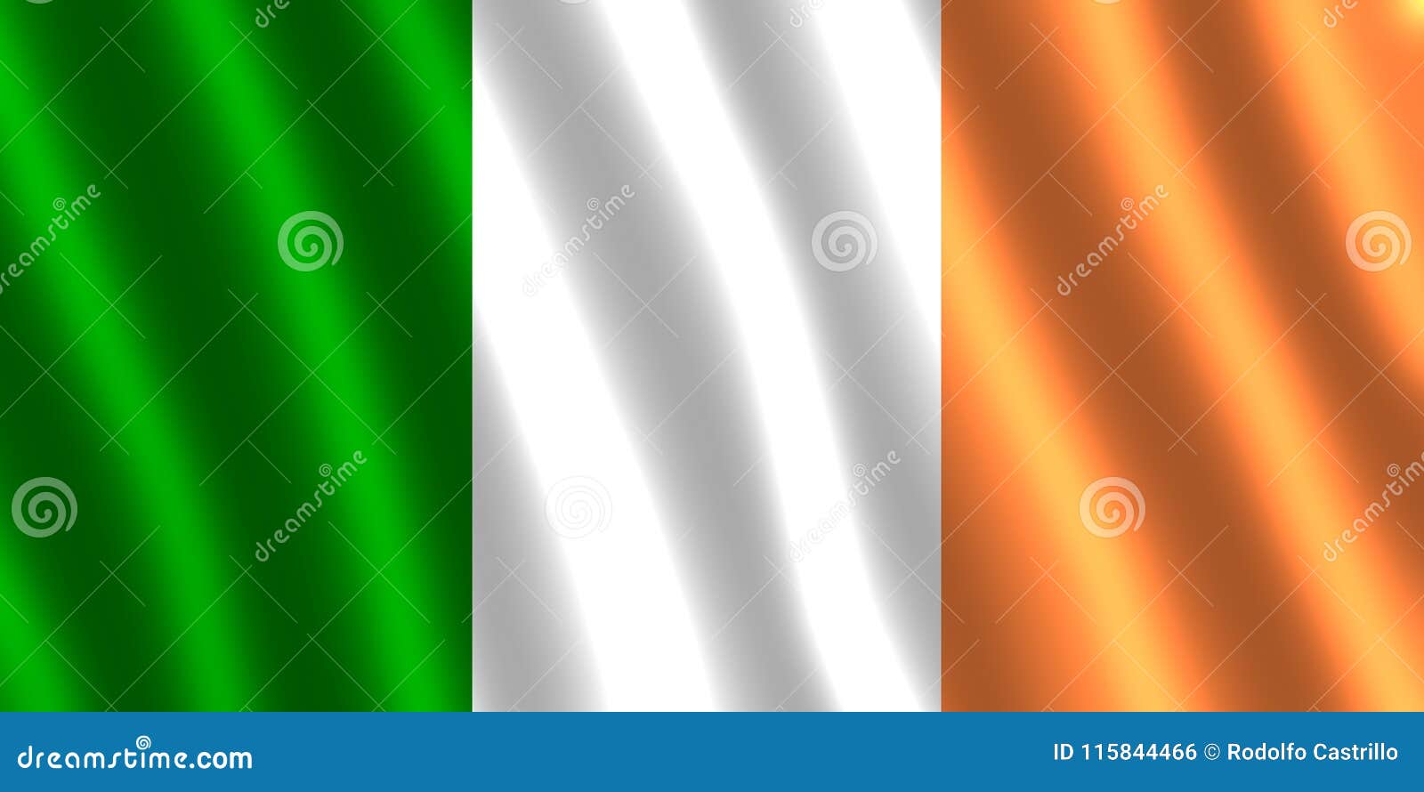 irish flag fluttering